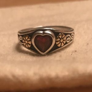 Vintage Retired James Avery SS & 14K Gold Ring